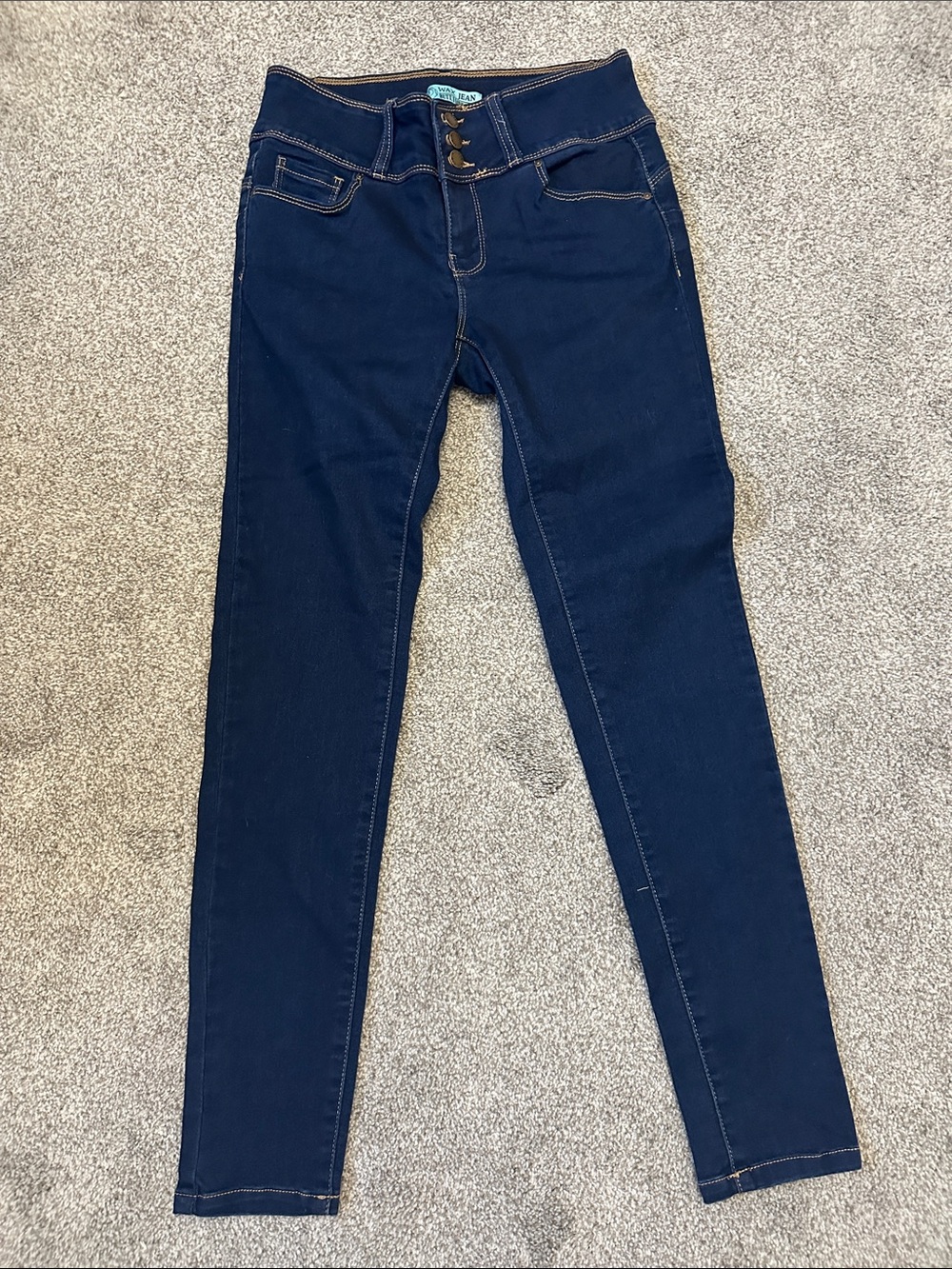 High-Rise Skinny Jeans in Deep Indigo